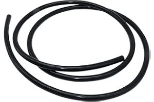 LAVMHAB Silikonschlauch 7mm ID x 10mm OD 1.5 Meter Länge, Flexibler Silikon Gummi-Schläuche Wasser Luft Rohre für die Pumpe übertragen (Schwarz)