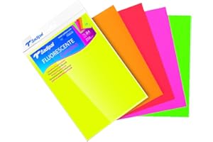 Sadipal 936176 - Pack 5 cartulinas fluorescentes, multicolor