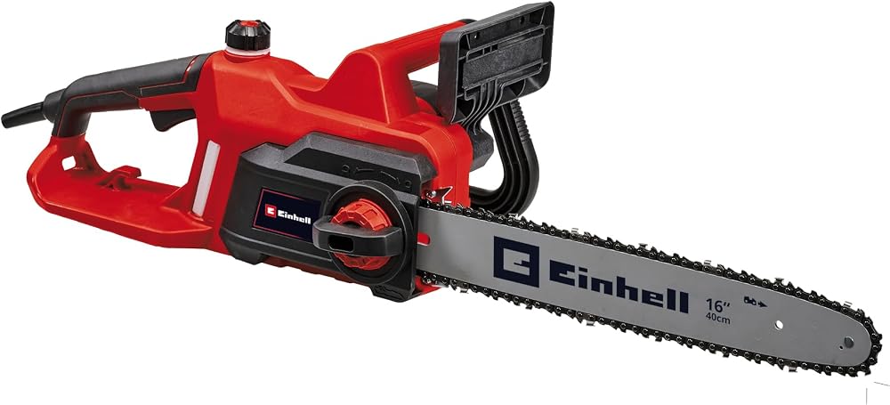 Einhell Elektrikli Ağaç Kesme Testeresi GC-EC 2040 4501230 | 2000 W | 37,5 cm kesme uzunluğu | 15,5 m/s zincir hızı | otomatik zincir yağlama | geri tepme koruması