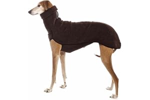 DTREEL Herbst Und Winter Warmer Windhund, Labrador, Schäferhund, Großer Hund, Kleidung, Rollkragenpullover, Pullover, Stretch-Fleece, Hundepullover, Weste, Haustierjacke, Mantel, Anzüge,Braun,5XL