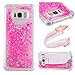 Produktbild Galaxy S8+ / S8 Plus Hülle, Carols Samsung Galaxy S8+ / S8 Plus (6,2 Zoll) Glitzer Hülle, Samsung Galaxy S8+ / S8 Plus (6,2 Zoll) Treibsand Hülle,3D Creative Spiegel Hülle Case Mode Bunten Transparente Kristallklaren Sparkly Silikon TPU Weich Back Handy Cover Schwimmenden Liquid Quicksand Bling Glitzer Fließen Flüssig Flüssigkeit Handyhülle Tasche Crystal Case Schutzhülle Etui Bumper für Samsung Galaxy S8+ / S8 Plus (6,2 Zoll) - Rosa Herz