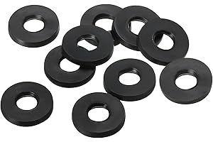 PATIKIL M4 Gummi Flache Unterlegscheiben 40 Packung 4mm ID 9mm AD 1,2mm Dick Dichtring Dichtungsringe Beilagscheiben für Wasserhahn Rohre Wasser Schlauch Befestiger Bolzen Schwarz
