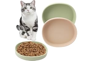 Towviy Ciotola in Silicone per Gatti e Cani, 2 Pezzi Ciotola da Viaggio Portatile per Animali Domestici, Verde e Giallo