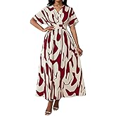 Leriya Fashion Printed Maxi Dress for Women | Trendy Long One Piece Summer Outfit | Lightweight Flared Dress for Casual & Hol
