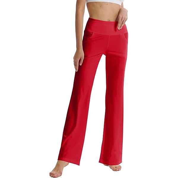Pantalon De Yoga évasé Pour Filles - Taille élastique, Fentes Sur Les Côtés - Pour école, Danse, Loisirs Décontractés