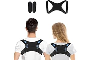 WXSHUOYU Corrector Postura Espalda Para Mujer Y Hombre,Para Alivio Del Dolor De Espalda,Cuello,Hombros Y Cervicales,Corrector De Postura Para,Invisible Transpirable Corregir Fajas Para Espalda (negro25101302)