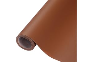HOLAHOLA Pelle Adesiva per Riparazioni, 43x200cm Ecopelle Adesiva per Divani, Sedili Auto, Giacca, Borsa in Pelle, Mobili, Marrone Chiaro