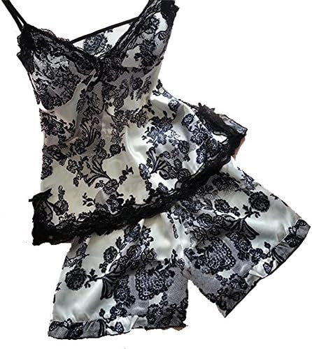 Taymee Lifestyle Womens Sexy Satin Lace PJ Pajamas Pyjamas Set Gift UK size 12 FREE GIFT WRAP