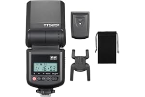 GODOX TT520III Camera Flash with 433MHz Receiver, Single-Contact Hotshoe, 8 Power Levels Compatible for Canon Sony Nikon Fuji Panasonic Olympus