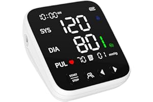 YIEDLSKSY Blood Pressure Monitors - CE Certified - Blood Pressure Monitor Upper Arm for Home Use Blood Pressure Machine with BP Cuff LED Backlight Display Heart Rate Detection 2x199 Records,Cuff 22-42cm