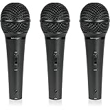 Behringer XM1800S Ultravoice Dynamic Microphone (Pack of 3)(color may slightly vary from Black to Dark Grey)