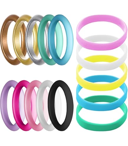 Lot De 4 Bagues De Sport En Silicone – Noir, Respirantes, Pour Entraînement Des Doigts Et Protection D'alliance - 9