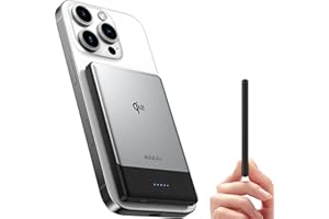 Kuulaa Power Bank Magsafe iPhone,15W Bezprzewodowy Ultrasmukły Powerbank Magsafe Magnetyczny 5000mAh Power Bank dla iPhone'a,Akcesoria podróżne Mini Bateria dla iPhone'a 17/16/15/14/13/12 Pro Max