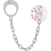 Babynova Pacifier Chain with Clip and Adapter Ring &ndash; Set of 2 &ndash; Baby Pacifier Clips &ndash; Compatible with Any Pacifier &ndash; Essentia