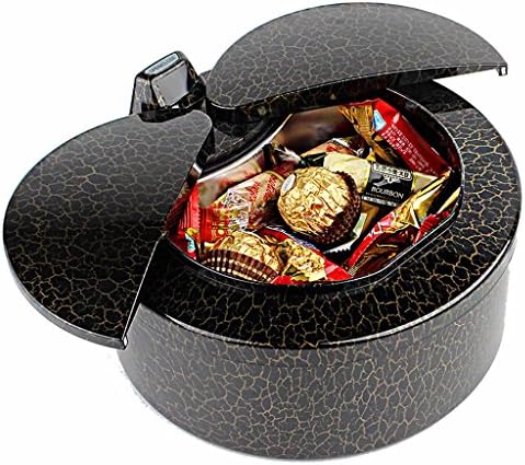 QQ Smart Sensing Ashtray Home Desktop Mini Table Trash Candy Storage Barrel ( Color : Black gold )