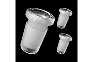 KALEXION Bong Kopf Glasverbinder Adapter Chillum 18,8-3 Stück Glaspfeife Glasrohradapter 18mm Stecker auf 14mm Buchse, Bongpfeife Glas Adapter 18mm auf 14mm, Bong Zubehör, Bongpfeife Glas Glasbong Zubehör