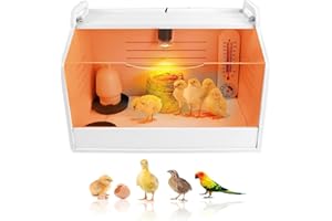 SANBOUSI Couveuse pour poussins - Lampe chauffante - Fenêtre transparente - Boîte d'élevage de poussins - Chauffe jusqu'à 15 poussins - Pour poulet, canard, pigeon, caille, oiseau - 220 V