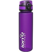 Ion8 auslaufsichere schlanke Wasserflasche / Trinkflasche, BPA-frei, 500ml / 18oz