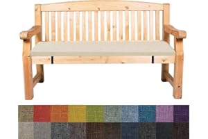 Bettschlange Coussins pour Bancs De Jardin, Coussin Salon De Jardin Exterieur, Antidérapant Coussin De Siège, Assise Coussin pour Banc De Mobilier Terrasse Canapé Extérieur,Beige Clair, 100x60x5cm