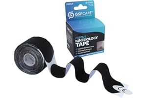 GSPCARE Pre-Cut I Kinesiology Tape, Elastic Sports Tape Used to Prevent Muscle Damage, Protect Joints, and Relieve Muscle Pain, 20 Pieces of Pre-Sliced 5cm*5m Medical Tape.(Black)…