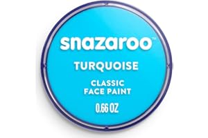 Snazaroo - Peinture Pour Visage et le Corps, Maquillage Pour Visage et Déguisement, Pour Enfants et Adults,Fard 18 ML, Couleur Turquoise