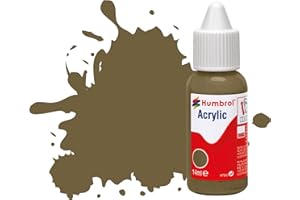 Humbrol DB0086 Pittura Acrilica N. 86 Verde Oliva, Opaco, 14 ml (Confezione da 1)