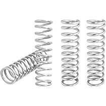 Sourcing Map Ressort De Compression En Acier Inoxydable 304, Diamètre Extérieur 8 Mm, Taille Du Fil 0.8 Mm, Longueur Compressée 6 Mm, Longueur Libre 10 Mm, Ton Argenté, 30 Pièces