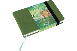 tumuarta Aquarell Skizzenbuch, 300g, 25% Baumwolle, 9x14 CM, 24 Blatt, 48 Seiten, Säurefrei, Aquarellbuch, Mixed Media Künstlerpapier Aquarellpapier Block Ideal für Aquarell, Acryl