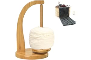 BAVOOTY Yarn Ball Holder,Wooden Yarn Spinner,Rotating Magnetic Wooden Yarn Holder,Sewing Spindle Thread Holder,Magnetic Yarn Spinner,Crocheting and Knitting Accessories,Applicable to Knitting Lovers Supplies