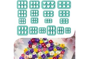 beinkmake 18Pcs Flower Petal Polymer Clay Cutters Floral Clay Earrings Cutters Polymer Jewelry Cutter for Earrings Making Birthday Party DIY Supplies