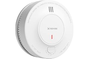 X-Sense Detector de Humo Mejorado batería de 10 años, Alarma de Incendio con Sensor fotoeléctrico, Alarma de Incendio certificada CE y EN 14604, SD19, 1 Pieza