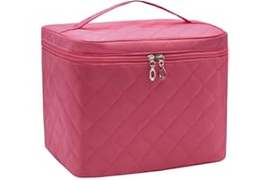 YUKNEES Trousse de Maquillage, Trousse de Toilette Femme Grande Taille,Sac Organisateur,Sac de Toilette Cosmétiques Portable avec pour Les Adolescentes et pour Les Femmes