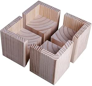 Natudeco Möbelerhöhungen Set - 4 Praktische Hocker Für Mehr Stauraum Unter Bett & Sofa