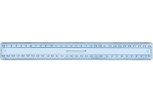 MOMO FING JPC Règle Triple décimètre à poignée plastique incassable 30 cm