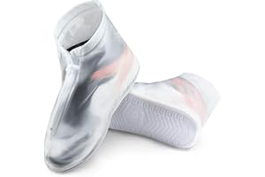 AHRLIC Waterproof Non-Slip PVC Shoe Covers, Thickened Overshoes for Men and Women, Reusable Boot Covers for Outdoor Hiking, Cycling, and Rain Protection