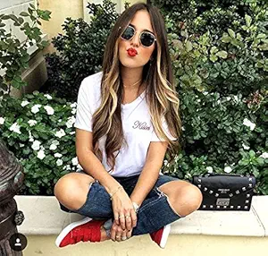 Set Of 2 Pcs Clip On Highlighter Curly Hair Streaks( light Brown)