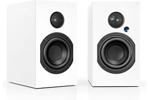 Nubert nuBoxx A-125 pro | Weißes PC-Lautsprecherpaar | 2 Stück Kompaktlautsprecher für Homeoffice | PC-Lautsprecher mit Bluetooth aptX HD| mit USB-C | Aktivboxen mit 2 Wege Technik