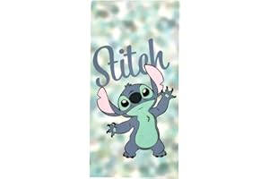 Primark Home - Toalla Playa Lilo y Stitch para niño y niña - 100% Algodon - Tamaño 140 x 70 cm. Color Azul - Toalla Playa