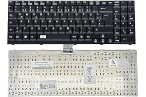 T-ProTek German Black Keyboard Compatible with Medion Akoya P6630, MD98190