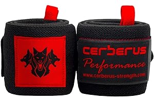 CERBERUS Strength Performance Wrist Wraps (Pair) (14" Short Length)