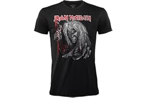 BLT DISTRIBUTION SRL Camiseta Iron Maiden Killers Oficial Rock Negra. Banda de Metal Pesado. Algodón. Unisex. Adulto Niño.