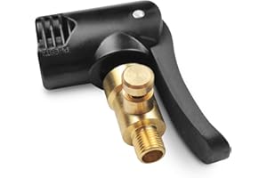 Pitlane Performance® Adattatore Valvola Auto con Leva | Connettore per Compressori d'Aria | Ugello Filettato in Ottone per Valvole Schrader & Presta