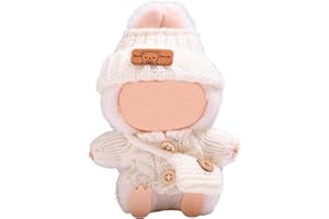 Huiyuenuo Bekleidung für 17cm Labu Plüsch, Kleidung für Labu Puppe, Labu für Puppenkleidung, Niedliche Mini Plüsch Puppen Kleidung Outfit nur Bekleidungs Zubehör, DIY Kinder Geschenke-F