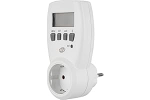 REV Contatore Elettrico con calcolo dei Costi, misuratore dei Costi energetici, misurazione del consumo energetico, Bianco