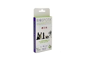 BIOSPOTIX - Pipettes Répulsives naturelles pour Chien Grand Taille - Anti parasitaires naturel - Contre les puces, tiques et moustiques - Non Toxique