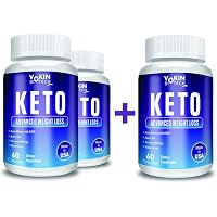 Vokin Biotech Keto Advanced Weight Loss Supplement with Green Tea, Garcinia Cambogia, Green Coffee Extract, 800 mg, 60 Capsules