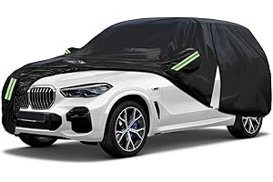 YULEEE Universal SUV Car Cover - Waterproof, All-Weather Protection, Heavy-Duty, with Zippered Door & Car Window Covers, Fits SUVs up to 443cm