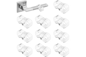 Dunkwckore 10 Pièces Butee de Porte, Transparent PVC Poignée Arret de Porte de Sans Percer, Butee de Porte Interieur Amortisseur pour Protéger Murs, Portes, Fenêtres, Meubles