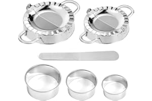 Nsiwem Moldes para Raviolera 6 Piezas Dumpling Maker Molde Ravioli Molde de Empanadillas Acero Inoxidable Molde Empanadillas Molde para Hacer Empanadillas Raviolis