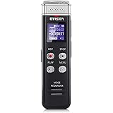 Digital Voice Recorder with Voice-Activated Recording and Playback - EVISTR L157 16GB USB Rechargeable Dictaphone | Dictation